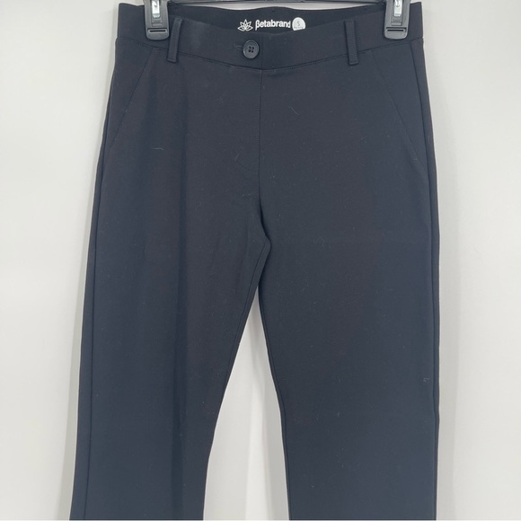 Betabrand Classic Dress Pants Yoga Straight Size S Petite Black Athleisure Work - Picture 4 of 9